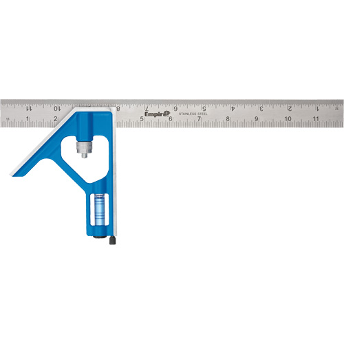 &eacute;querre combin&eacute;e True Blue, 12" lo, 1/16" Graduations, Acier, Ordinaire Kelford