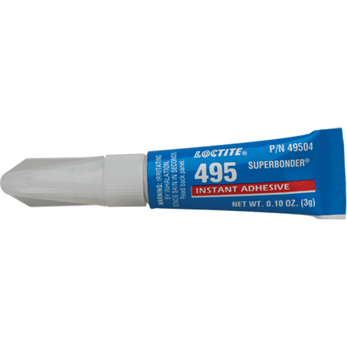 495 Super Bonder&reg; Instant Adhesive, Clear, Tube, 3 g Kelford