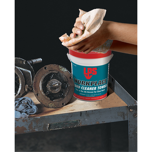 Serviettes nettoyantes pour le travail, 72 lingettes, 10-1/2" x 12-1/4" Kelford