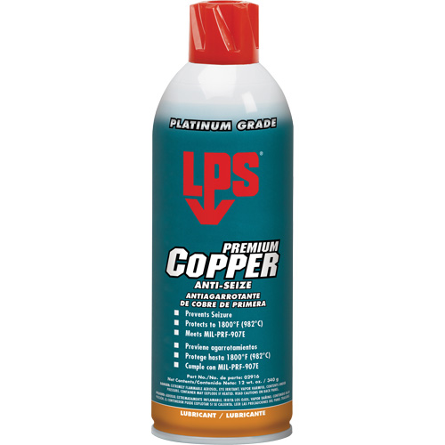 Copper Anti-Seize, 16 oz., Aerosol Can, 1800°F (982°C) Max Temp. Kelford