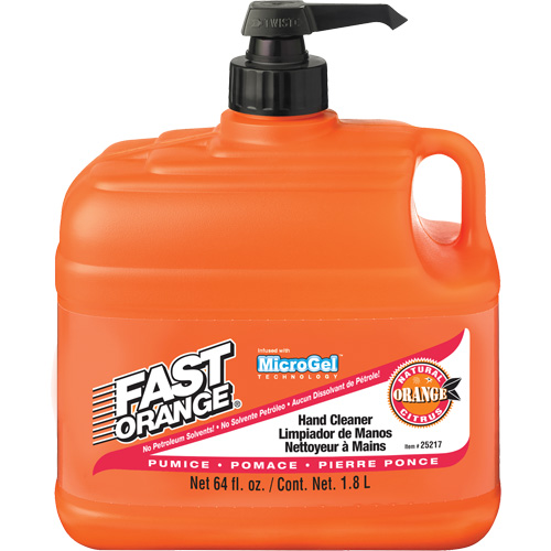 Hand Cleaner, Pumice, 1.89 L, Pump Bottle, Orange Kelford