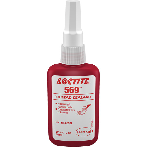 569 Hydraulic Thread Sealant, Bottle, 50 ml, -54° C - 149° C/-65° F - 300° F Kelford