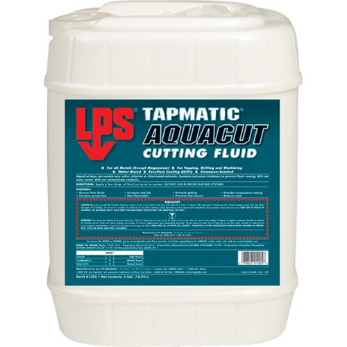 Liquides de coupe AquaCut de Tapmatic, 5 gal. Kelford