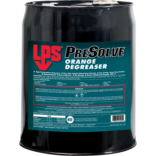 PreSolve&reg; Orange Degreaser, Pail Kelford