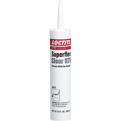 Superflex RTV Silicone Adhesive Sealant, Cartridge, Clear Kelford
