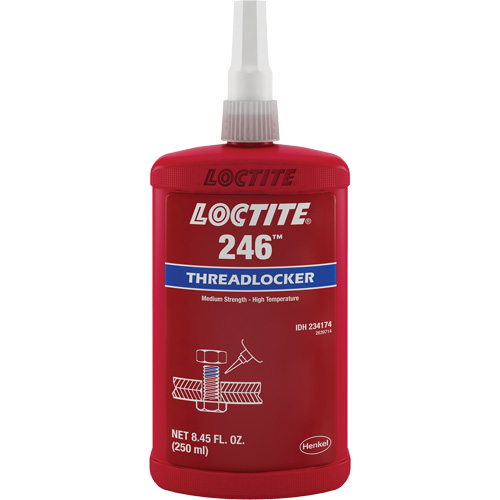 Threadlocker 246 High Temperature, Blue, Medium, 250 ml, Bottle Kelford