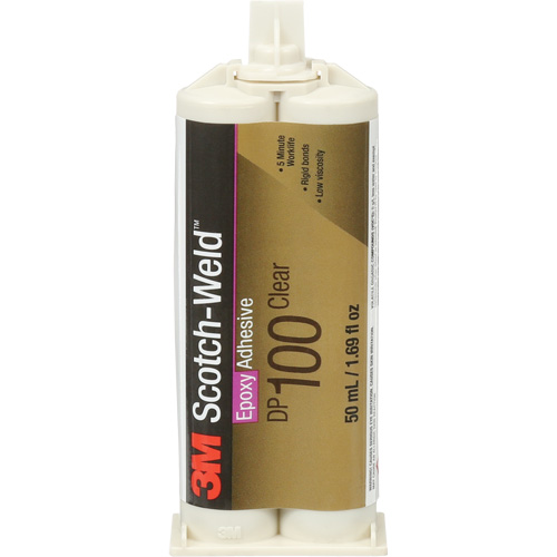 Scotch-Weld Adhesive, 1.7 fl. oz., Dual Cartridge, Two-Part, Clear Kelford