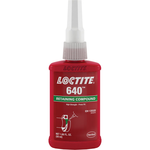 Compos&eacute; de retenue 640 r&eacute;sistance moyenne/haute temp&eacute;rature, 50 ml, Bouteille, Vert Kelford