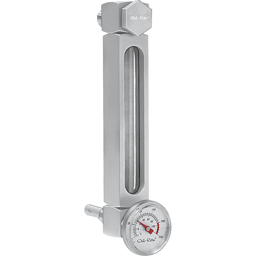 Aluminum Liquid Level Gauge, Threaded, 5" L, 205°F (96.11° C) Kelford
