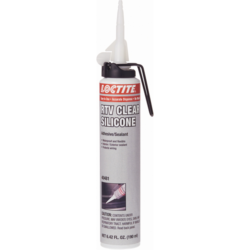 Superflex RTV Silicone Adhesive Sealant, Cartridge, Clear Kelford
