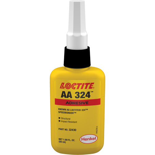 Adh&eacute;sif acrylique structurel 324 Speedbonder, Deux composants, 50 ml, Bouteille, Jaune Kelford