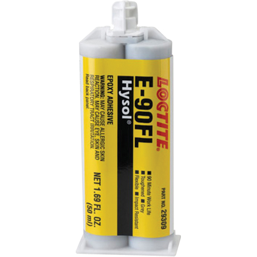 Hysol E-90FL Adhesive, 102 g, Dual Cartridge, Two-Part, Grey Kelford