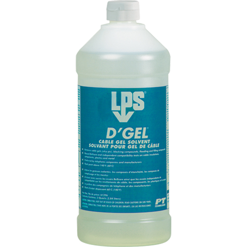 D'Gel&reg; Cable Gel Solvent, 32 oz., Bottle Kelford