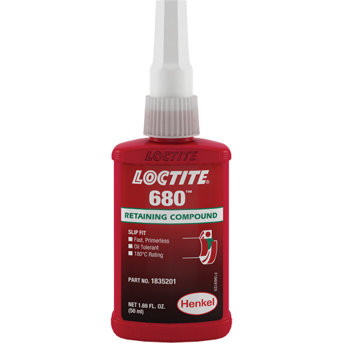 Loctite&reg; 680 Retaining Compound, 50 ml, Bottle, Green Kelford