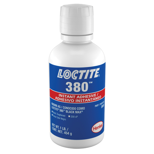 Adh&eacute;sif instantan&eacute; durci 380, Noir, Bouteille, 453 g Kelford