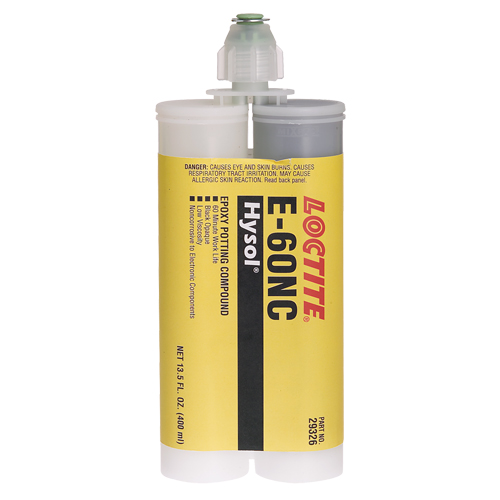 E-60NC Electrically Non-Corrosive Structural Adhesives, 400 ml, Dual Cartridge, Two-Part, Black Kelford