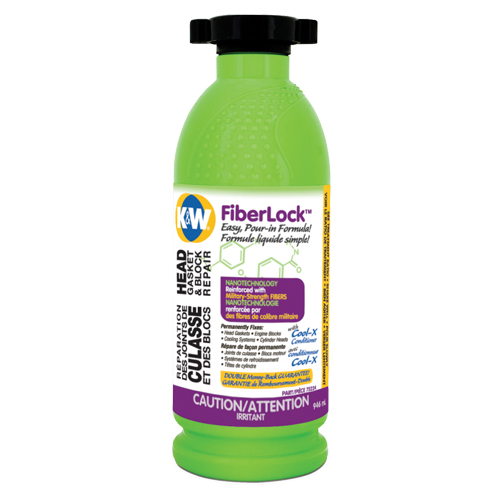 Fiberlock Head Gasket & Block Repair Fluid, Bottle, Beige Kelford