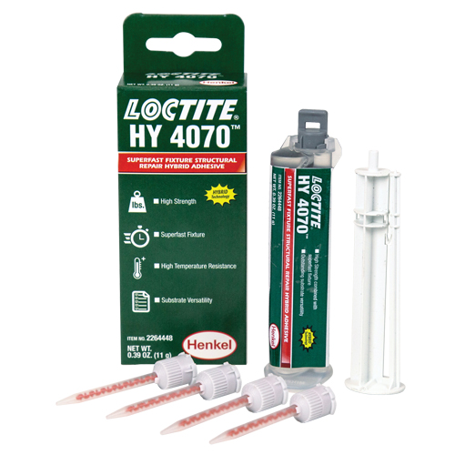 HY 4070 Structural Repair Hybrid Adhesive, Two-Part, Dual Cartridge, 11 g, Off-White Kelford