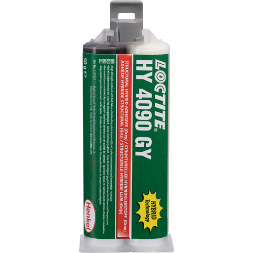 HY 4090 GY Structural Repair Hybrid Adhesive, Two-Part, Dual Cartridge, 50 g, Grey Kelford