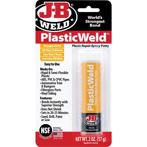 PlasticWeld Epoxy, 2 oz., Stick, Off-White Kelford