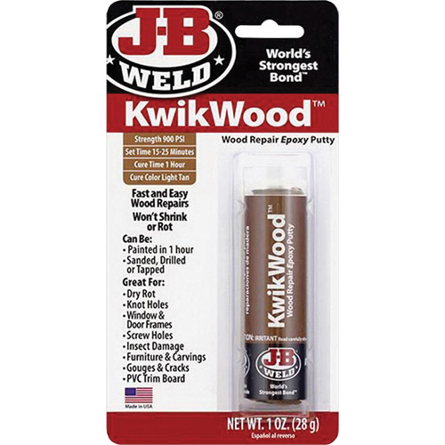 Colle &eacute;poxyde KwikWood, 2 oz, B&acirc;ton, Havane Kelford