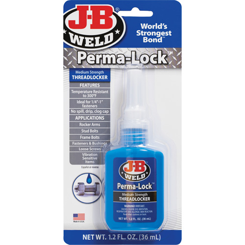 Perma-Lock Threadlocker, Blue, Medium, 36 ml, Bottle Kelford