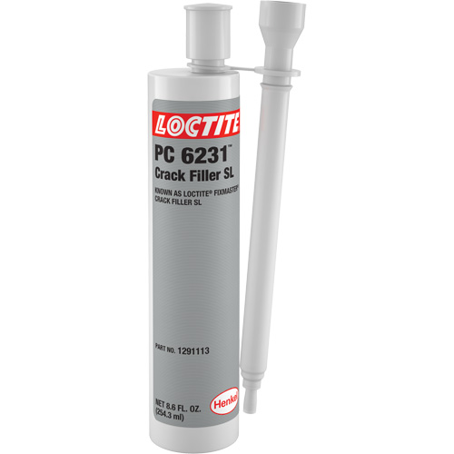 Loctite&reg; Fixmaster&reg; Crack Filler SL, 8.6 fl. oz., Dual Cartridge, Grey Kelford