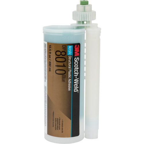Adh&eacute;sif structural pour composants en plastique Scotch-Weld, Deux composants, Cartouche, 490 ml, Bleu Kelford