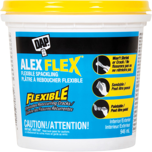 Pl&acirc;tre &agrave; reboucher flexible Alex Flex, 946 ml, Contenant en plastique Kelford