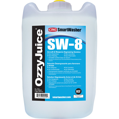 Solution de d&eacute;graissage pour avions et armes SW-8 SmartWasher Ozzyjuice, Cruche Kelford