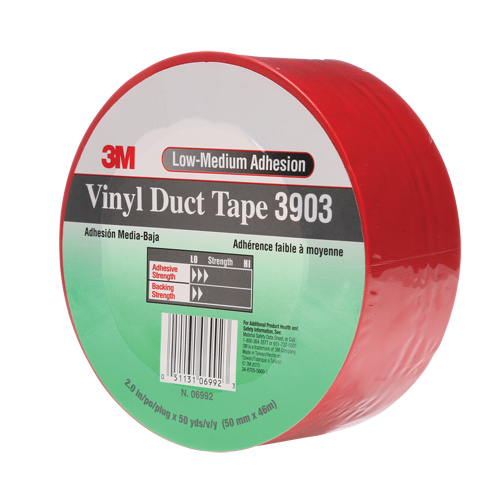 Rubans adh&eacute;sifs en vinyle 3903, 48 mm (2") la x 46 m (151') lo, 6,5 mils, Rouge Kelford