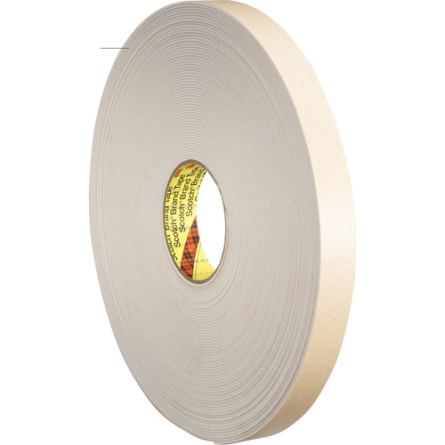 Ruban double face en mousse, 33 m (108') lo x 25,4 mm (1") la, 62 mils, Poly&eacute;thyl&egrave;ne Kelford
