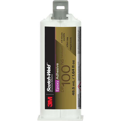Scotch-Weld Adhesive, 1.64 fl. oz., Cartridge, Two-Part, Translucent Kelford