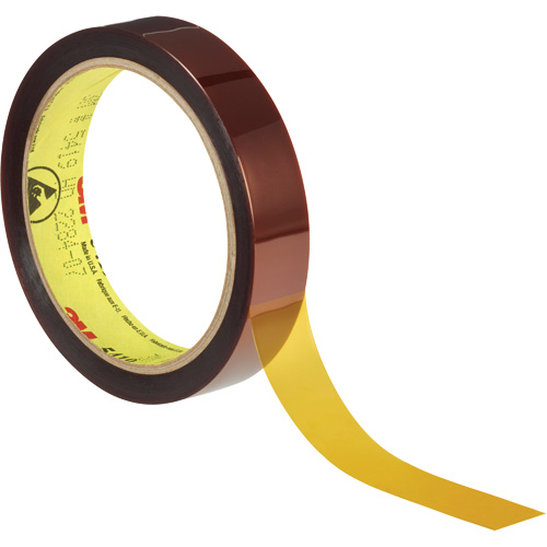 Ruban &agrave; base de polyimide produisant peu de statique 5419, 12,7 mm (1/2") x 33 m (108'), Brun Kelford