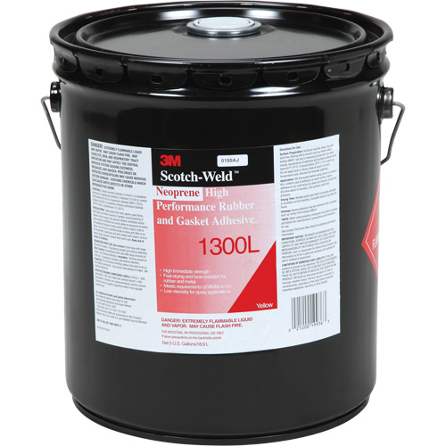 High-Performance Rubber & Gasket Adhesive, Pail, Yellow Kelford
