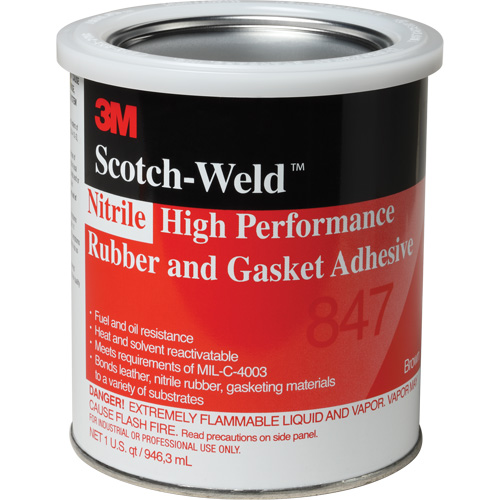 Scotch-Weld High-Performance Rubber & Gasket Adhesive, Gallon, Brown Kelford