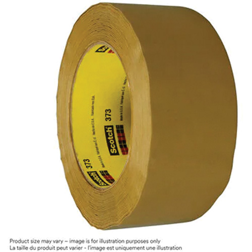 Scotch&reg; Box Sealing Tape 373, Hot Melt Adhesive, 2.5 mils, 48 mm (2") x 100 m (328') Kelford