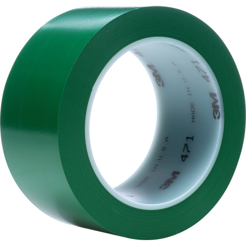 471 Vinyl Tape, 12 mm (1/2") W x 32.9 m (108') L, 5.3 mils, Green Kelford