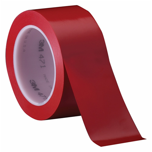 471 Vinyl Tape, 6 mm (1/4") W x 32.9 m (108') L, 5.2 mils, Red Kelford