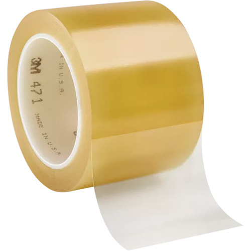 471 Vinyl Tape, 76.2 mm (3") W x 32.9 m (108') L, 5.2 mils, Clear Kelford