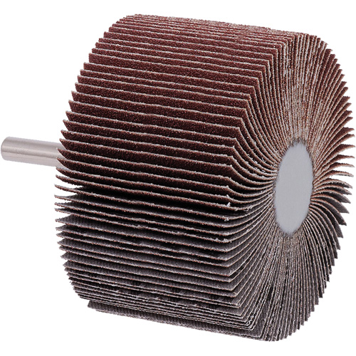 Mounted Flap Wheel, A80 Grit, 3" x 2" x 1/4" Kelford