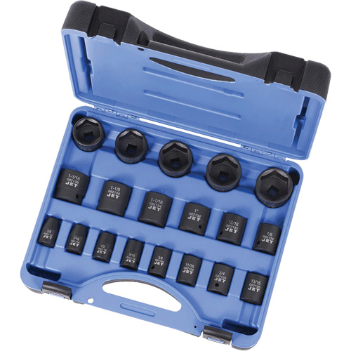 PS1912 Jeu de douilles &agrave; chocs 1/2" SAE &agrave; 6 pans, 19 Mcx, Chocs, Prise de 1/2", Profond Kelford