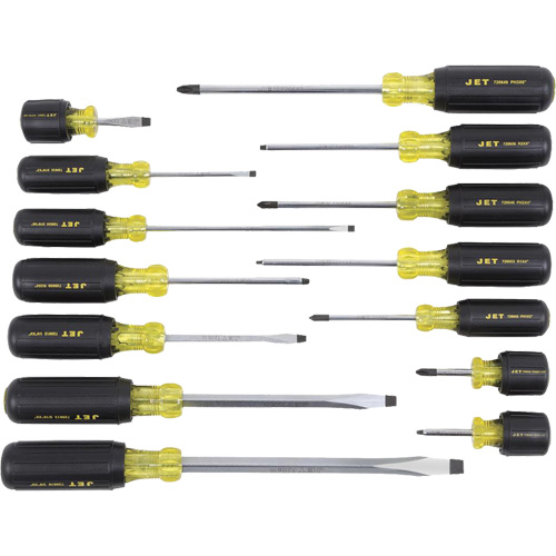 JKS-14S Cushion Grip Screwdriver Set, 14 Pcs. Kelford