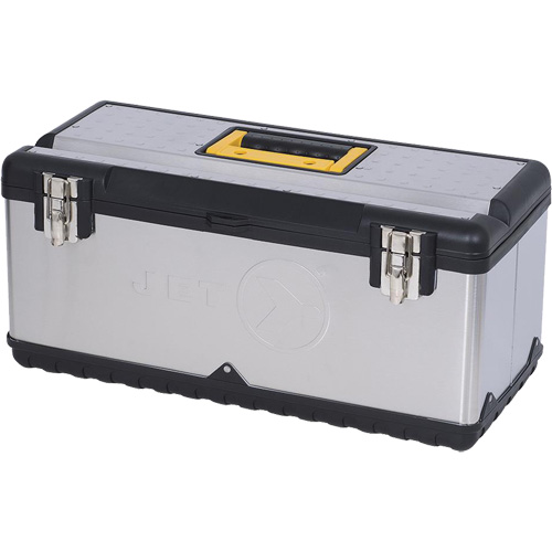 JPSTB-22 Stainless Steel Hand Tool Box, 11" D x 22-1/2" W x 10-3/4" H, Black/Grey Kelford