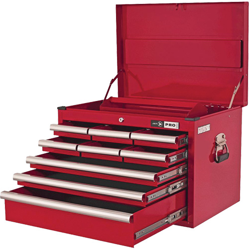 PMC2709 Pro Series Mechanic's Chest, 26" W, 9 Drawers, Red Kelford