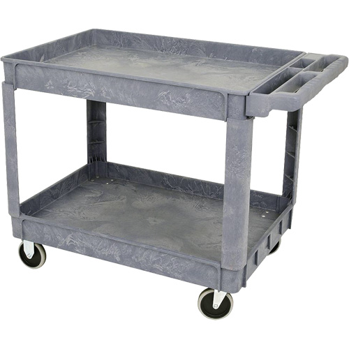 JPTC-3624 Chariot d'atelier robuste en polypropyl&egrave;ne, 2 niveaux, 46" la x 25-1/2" p x 33-1/4" h, 500 lb Cap Kelford