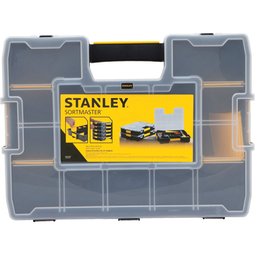 Organisateur empilable pour petites pi&egrave;ces SortMaster, 17-3/8" la x 13" p x 3-1/2" h, Noir Kelford