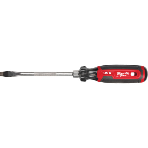 Slotted Screwdriver, 5/16" Tip, Round, 279 mm L, Cushion Grip Handle Kelford
