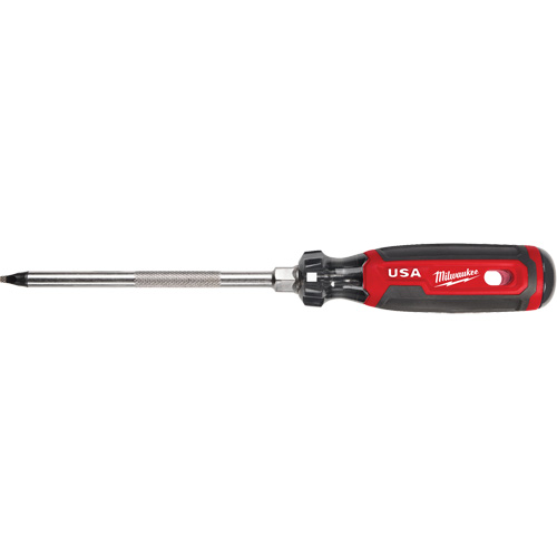 Square Screwdriver, #3 Tip, Round, 279 mm L, Cushion Grip Handle Kelford