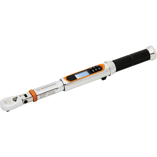 Cl&eacute; dynamom&eacute;trique &agrave; t&ecirc;te flexible 120XP avec angle, &eacute;lectronique, Entraînement 3/8" carr&eacute;, 120 - 1200 lb-pi Kelford